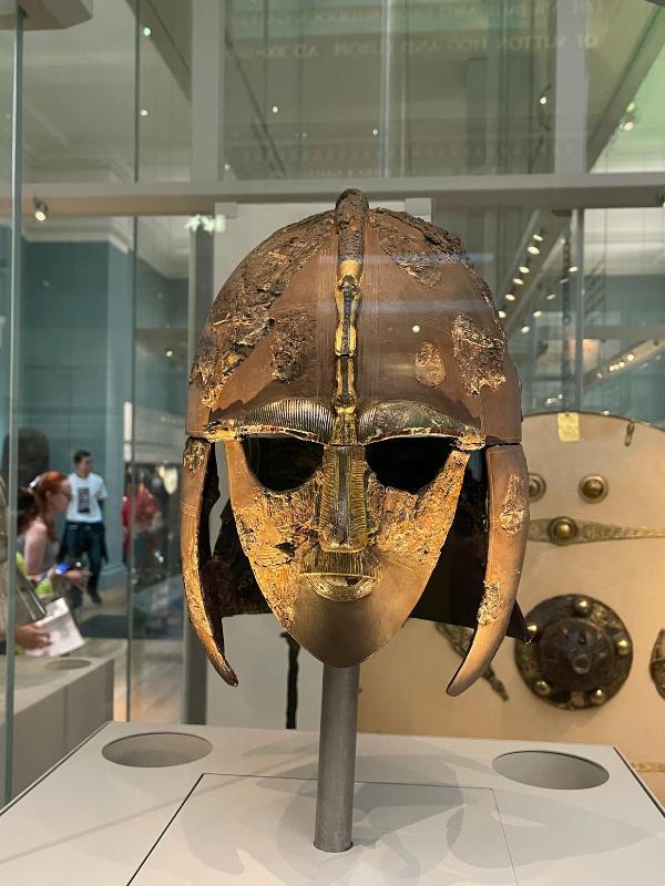 The Sutton Hoo mask at the British Museum, loaned to France in exchange for the Bayeux Tapestry
