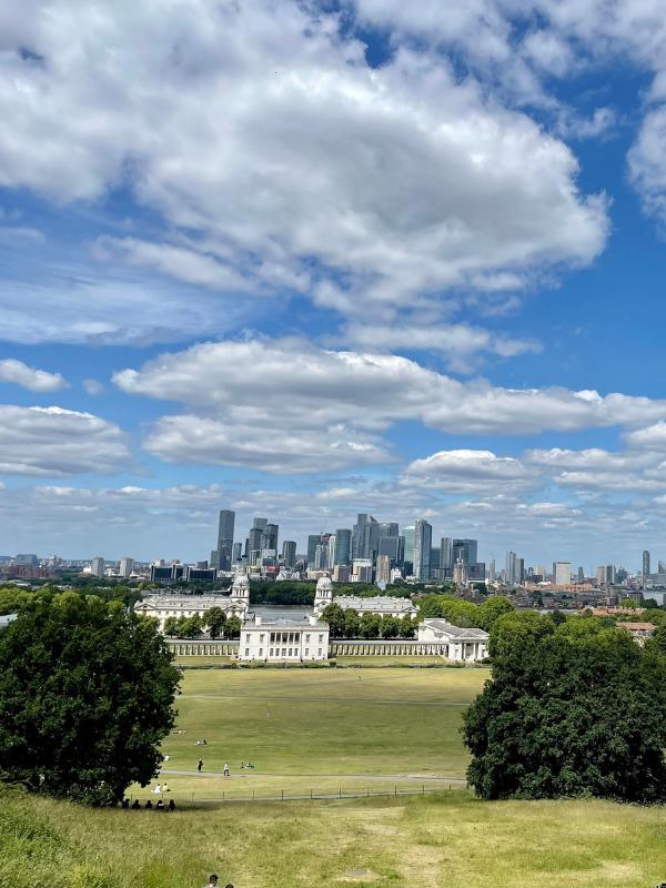 View to Canary Wharf from Greenwich.