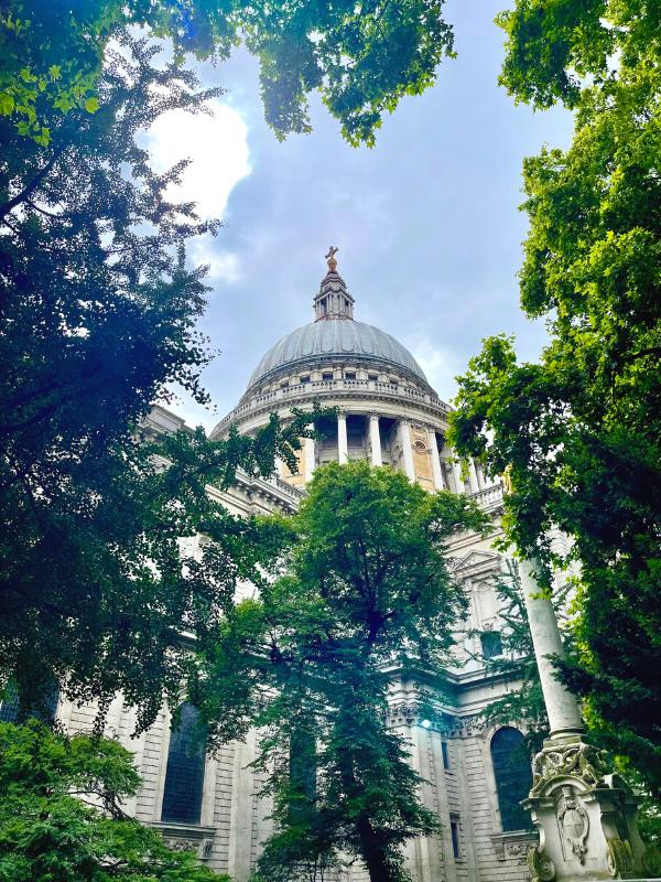 Visiting St Pauls Cathedral in London.