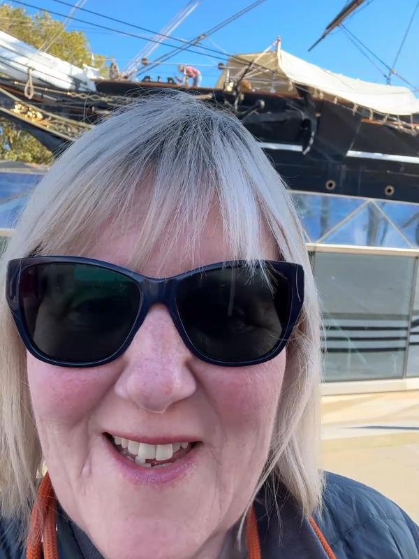 Tracy at the Cutty Sark in Greenwich on day three of our London Pass challenge