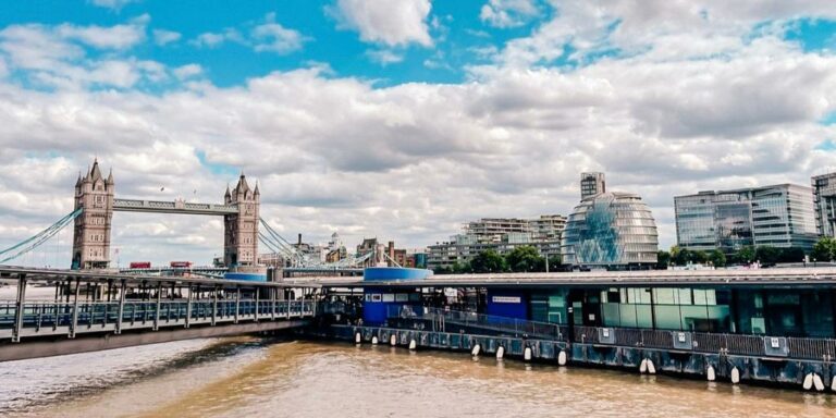 View of Tower Bridge.