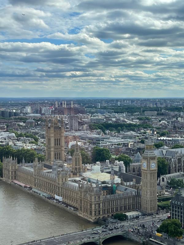 Visiting the London Eye .