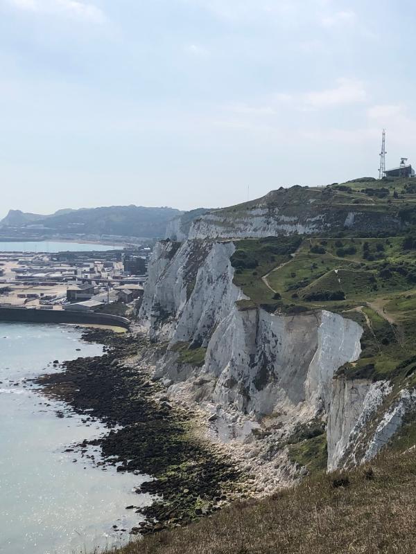 White cliffs of Dover.