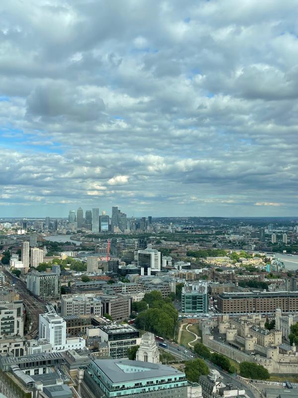 View over London from te Sky Garden.