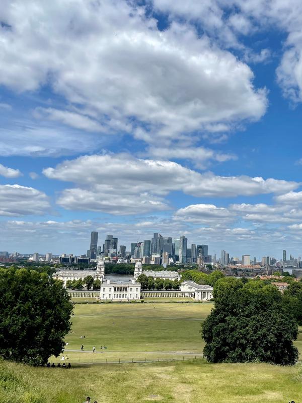 View of Canary Wharf.