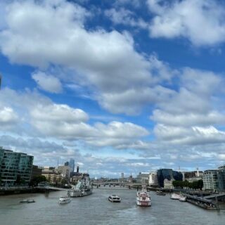 View of the Thames in London.