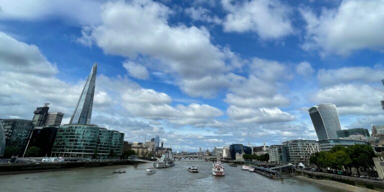 View of the Thames in London.