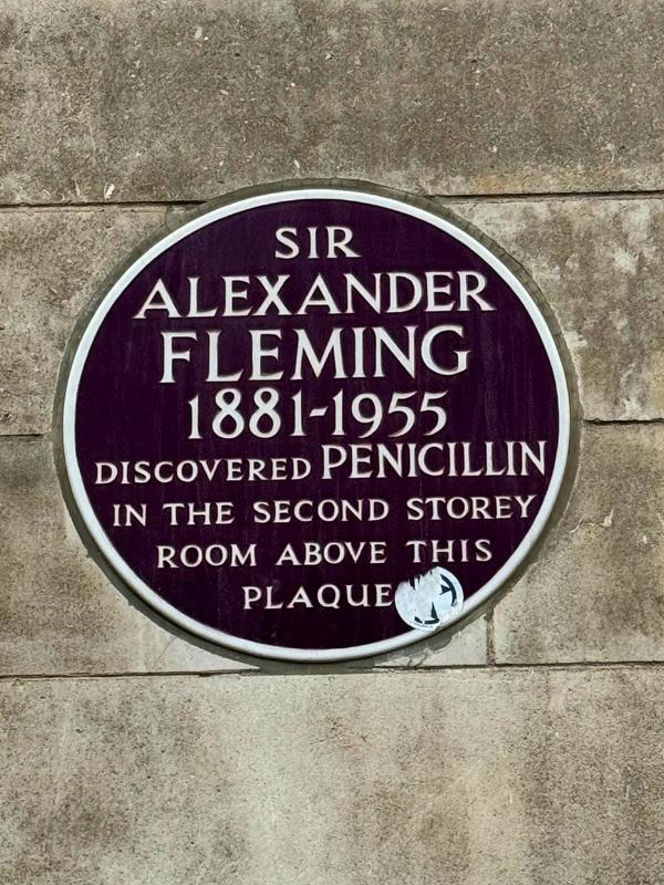 Sign for Alexander Fleming.