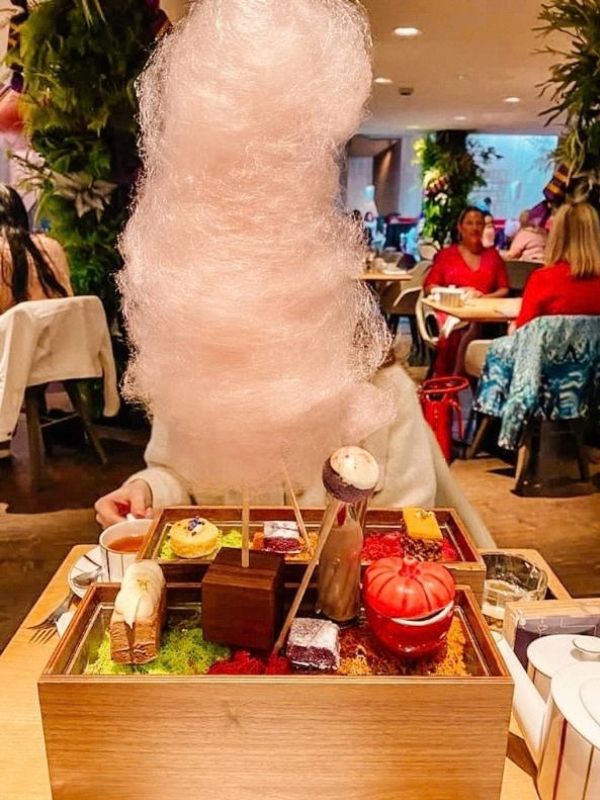 Charlie and the Chocolate Factory afternoon tea at One Aldwych, London, which runs a festive version from November