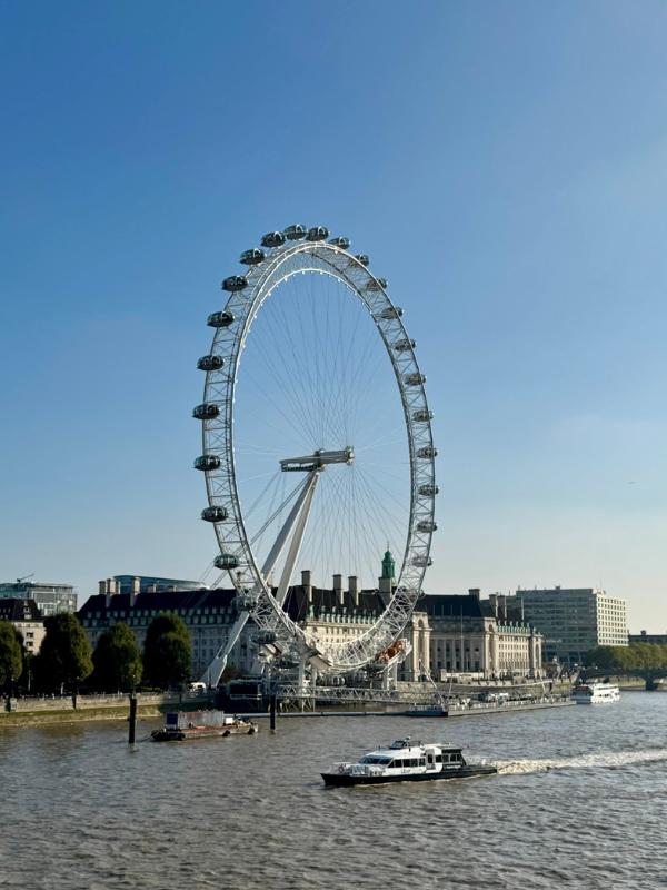 London Marriot County Hall with the London Eye in front and the River Thames.
