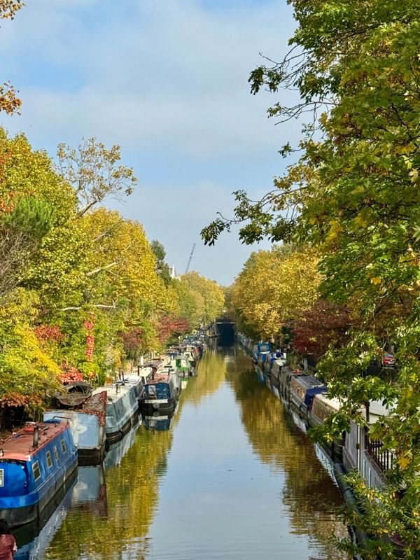 Narrowboats on the Regent's Canal at Little Venice in London