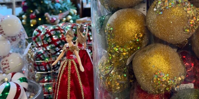 Christmas decorations in Liberty London