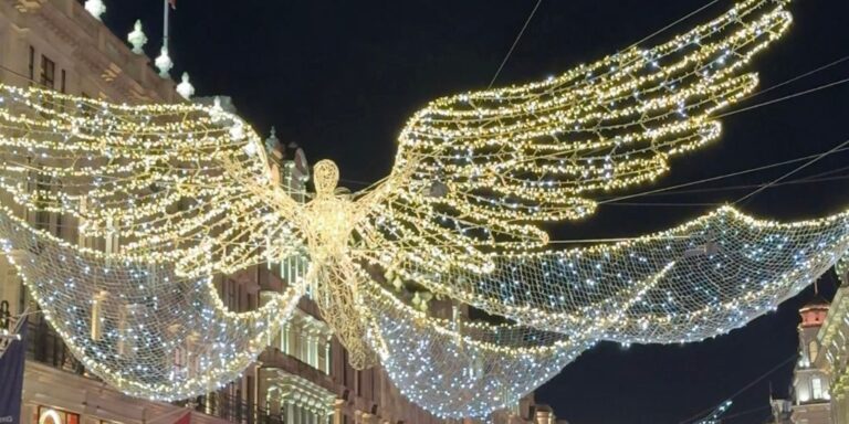 Oxford Street angel lights.