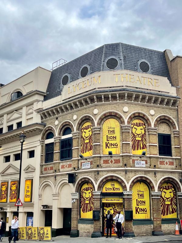 The Lyceum Theatre in London showing The Lion King
