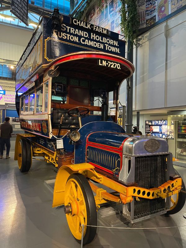 Inside the London Transport Museum in Covent Garden